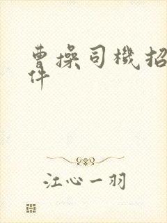 曹操司机招募条件