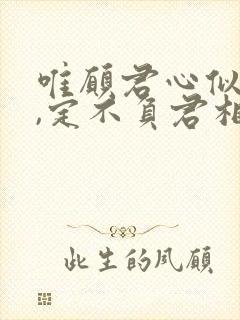 唯愿君心似我心,定不负君相思意