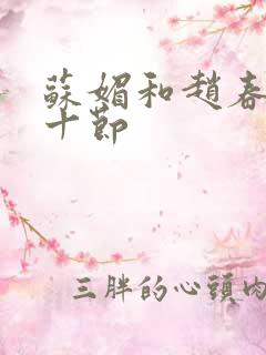 苏媚和赵春城三十节