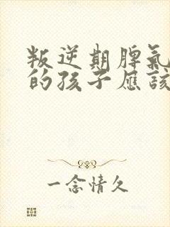 叛逆期脾气不好的孩子应该怎么沟通