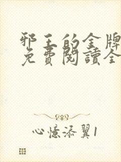 邪王的金牌宠妃免费阅读全文