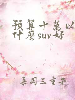 预算十万以内买什么suv好