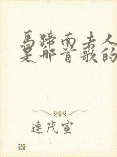 马蹄南去人北望是哪首歌的歌词