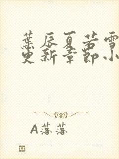 叶辰夏若雪最新更新章节小说