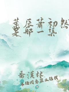 叶辰萧初然离婚是哪一集