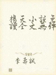 杨天小说免费阅读全文无弹窗