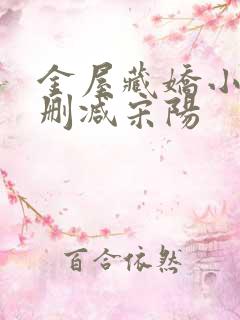 金屋藏娇小说无删减宋阳
