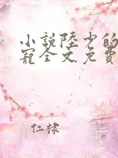 小说陆少的心尖宠全文免费阅读