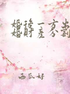 婚后一方出轨离婚财产分割