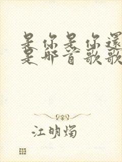 是你是你还是你是哪首歌歌词