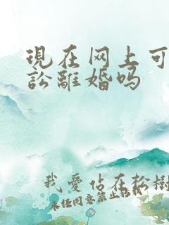 现在网上可以诉讼离婚吗