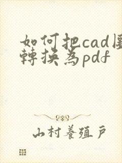如何把cad图转换为pdf