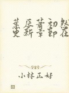 叶辰萧初然最新更新章节在线阅读