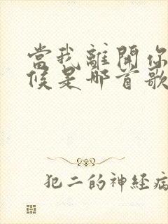 当我离开你的时候是哪首歌的歌词