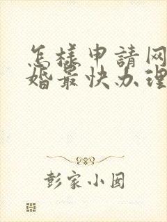 怎样申请网上离婚最快办理