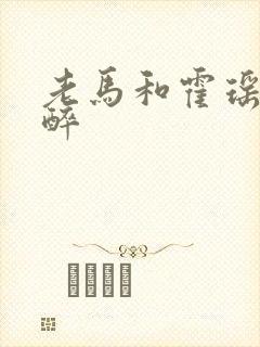 老马和霍瑶瑶喝醉