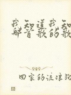 我知道我知道是哪首歌的歌词