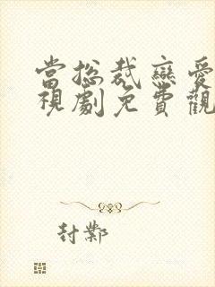 当总裁恋爱时电视剧免费观看