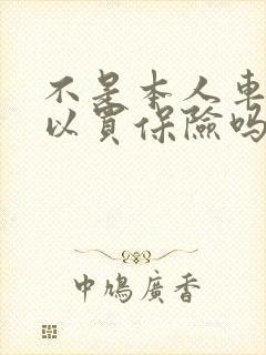 不是本人车主可以买保险吗