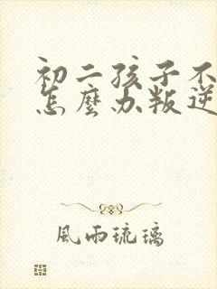 初二孩子不听话怎么办叛逆期孩子怎么管教