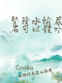 肾积水输尿管结石可以体外碎石吗