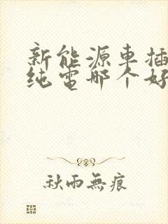 新能源车插混和纯电哪个好