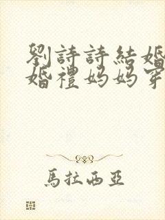 刘诗诗结婚妈妈婚礼妈妈穿的