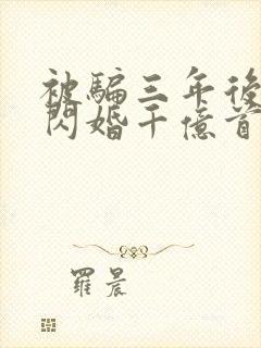 被骗三年后,我闪婚千亿首富