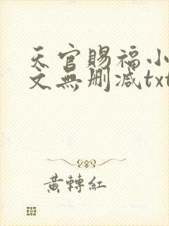 天官赐福小说全文无删减txt