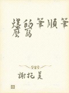 爆的笔顺笔画怎么写