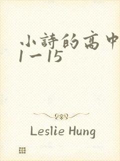 小诗的高中日记1一15