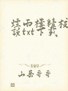 烟雨楼精校版小说txt下载