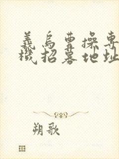 义乌曹操专车司机招募地址