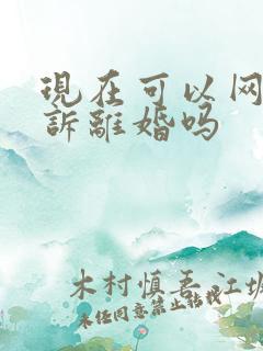 现在可以网上起诉离婚吗