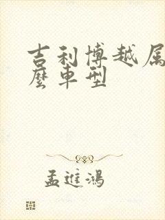 吉利博越属于什么车型