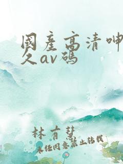 国产高清呻吟久久av码