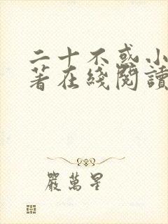 二十不惑小说原著在线阅读