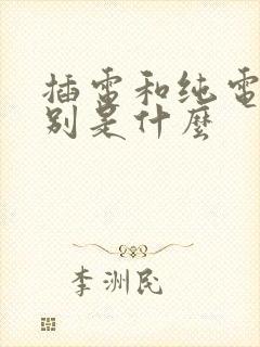 插电和纯电的区别是什么