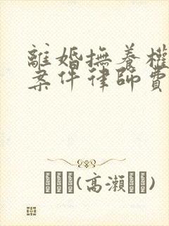 离婚抚养权诉讼案件律师费