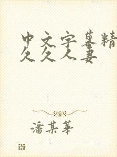 中文字幕精品久久久人妻