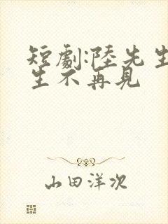 短剧:陆先生余生不再见