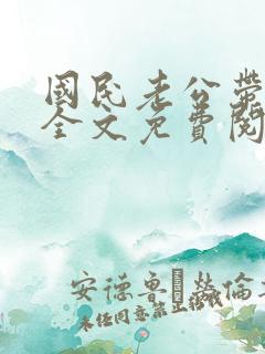 国民老公带回家全文免费阅读小说