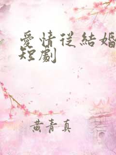 爱情从结婚开始短剧