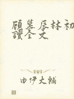 顾慕辰林初荔阅读全文