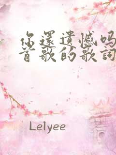 你还遗憾吗是哪首歌的歌词