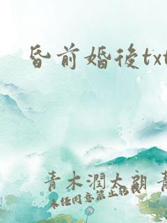 昏前婚后txt