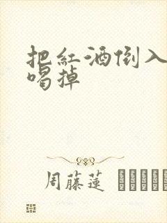 把红酒倒入b里喝掉