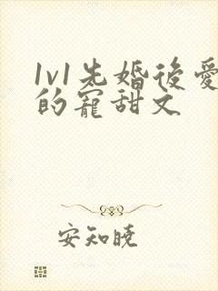 1v1先婚后爱的宠甜文