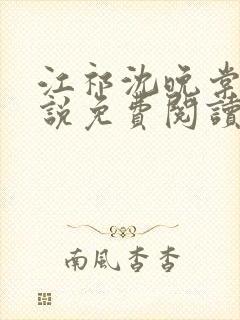 江祁沈晚棠的小说免费阅读