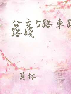 公交5路车路线路线